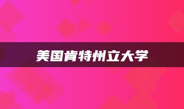 美国肯特州立大学
