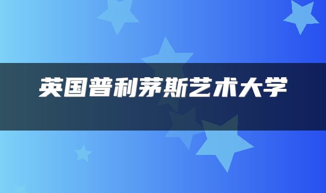 英国普利茅斯艺术大学   